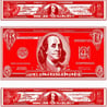 Dollar bill de2128 red